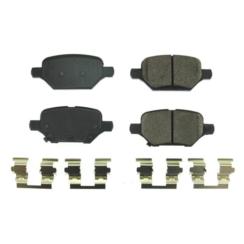 PowerStop 17-2168 PowerStop - Z17 Low-Dust Ceramic Brake Pads with Hardware