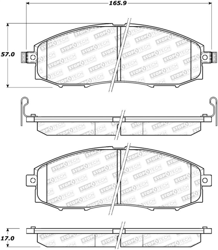 Stoptech 308.08300 Street Brake Pads