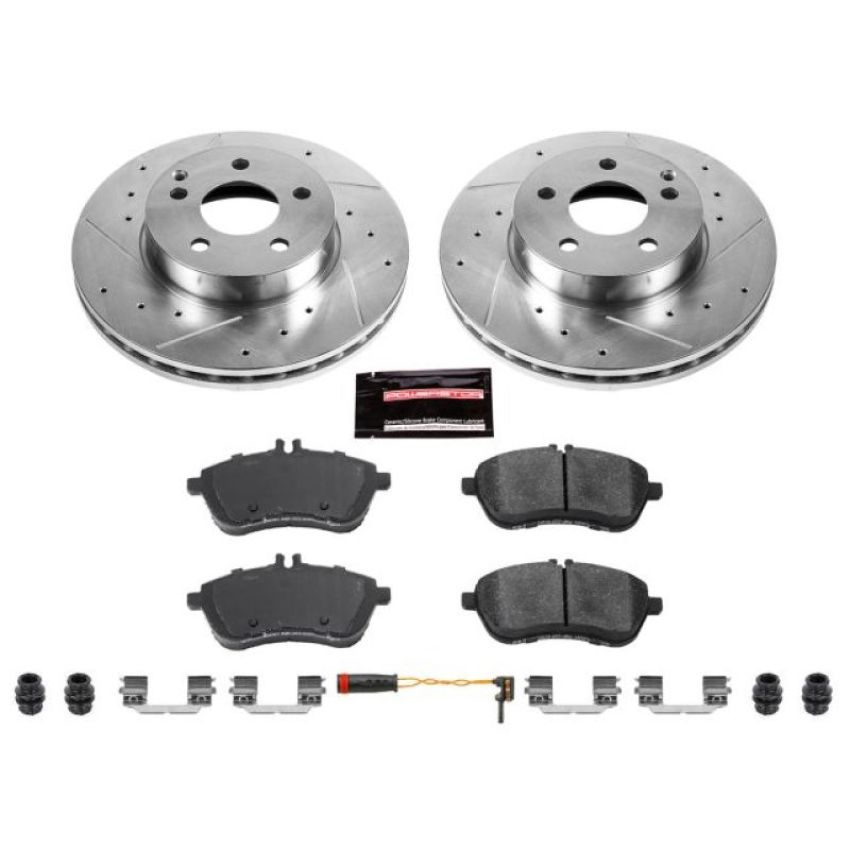 PowerStop K5790 Z23 Daily Driver Carbon-Fiber Ceramic Brake Pad and Drilled & Slotted Rotor Kit