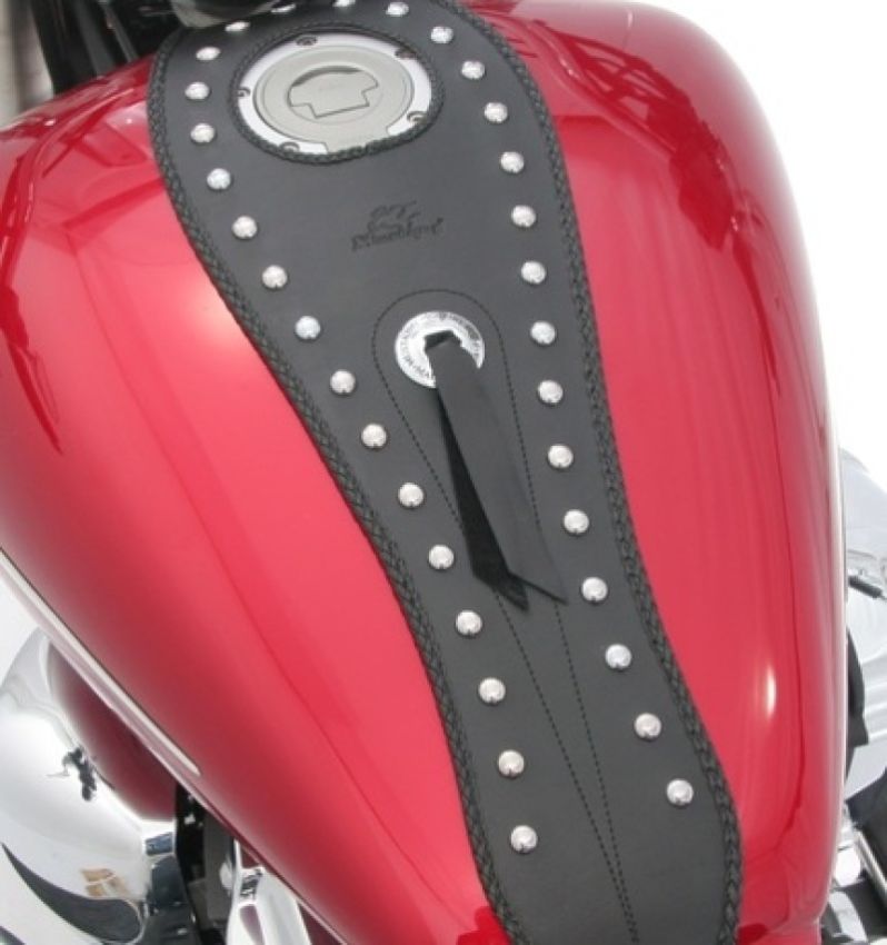Mustang Motorcycle 93204 Mustang 07-17 Yamaha V-Star 1200,V-Star 1300 Tourer,V-Star 1300 Deluxe Tank Bib w/Studs- Black