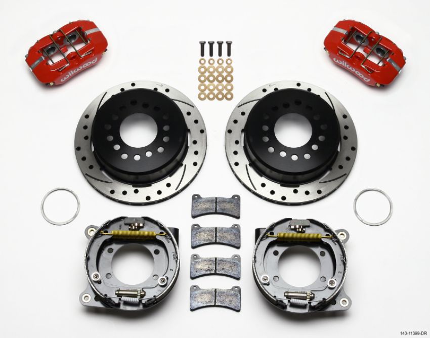 Wilwood 140-11399-DR Dynapro Low-Profile 11.00in P-Brake Kit Drill-Red 93-97 Camaro/Firebird 2.75in Offset