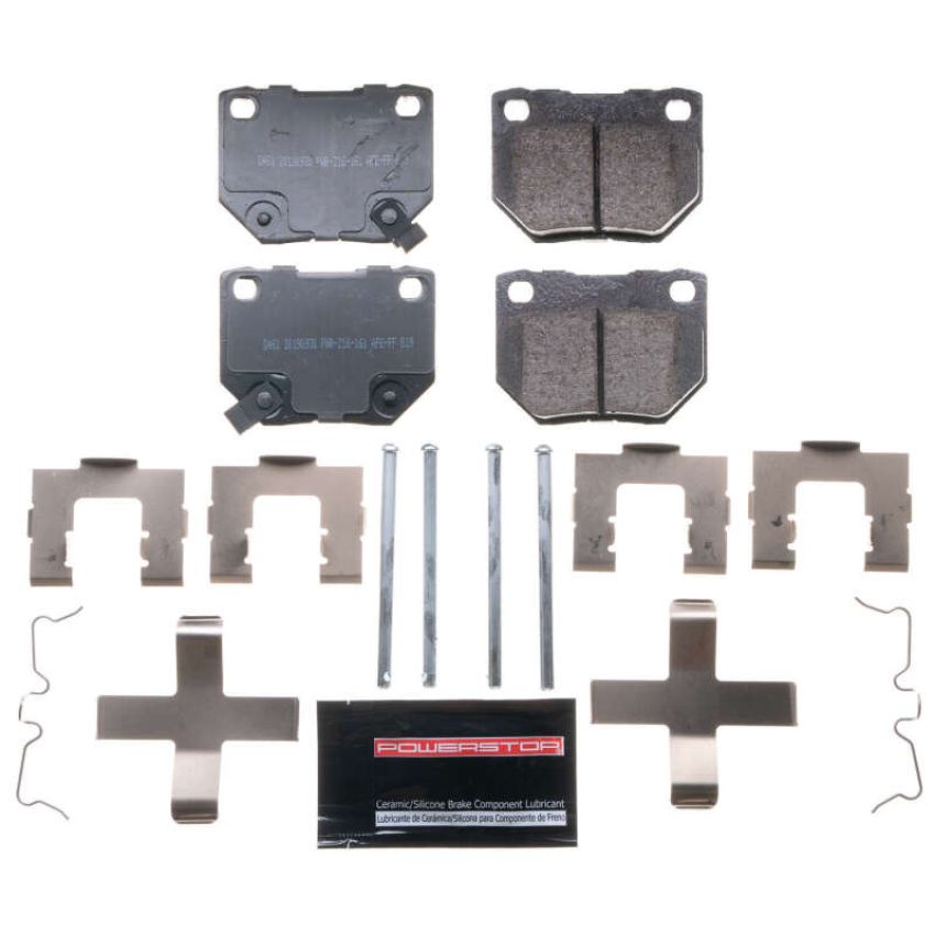 PowerStop Z23-461 PowerStop - Z23 Daily Driver Carbon-Fiber Ceramic Brake Pads with Hardware Kit