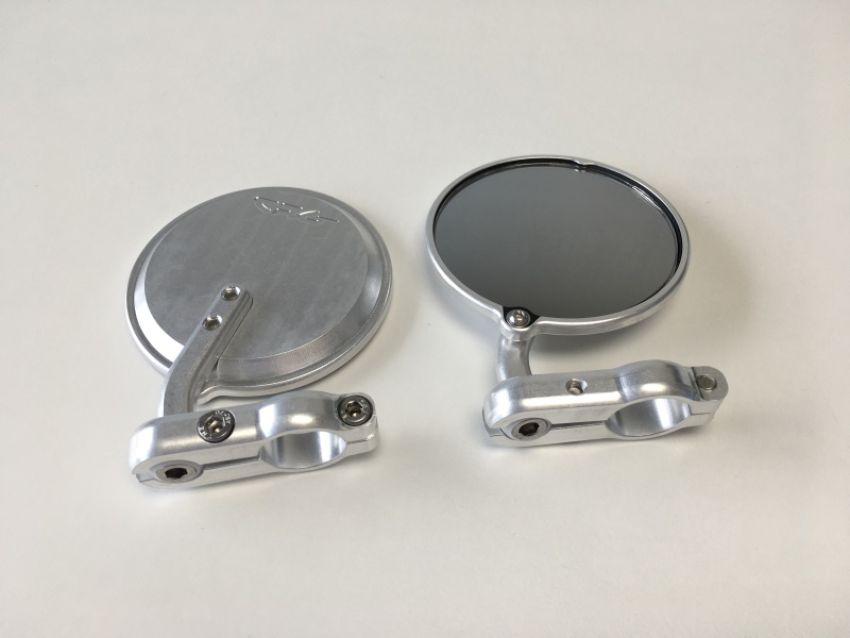 CRG Constructors HSLS-201-L CRG Hindsight Folding 3 in. Round Bar-End Mirror Left - Silver