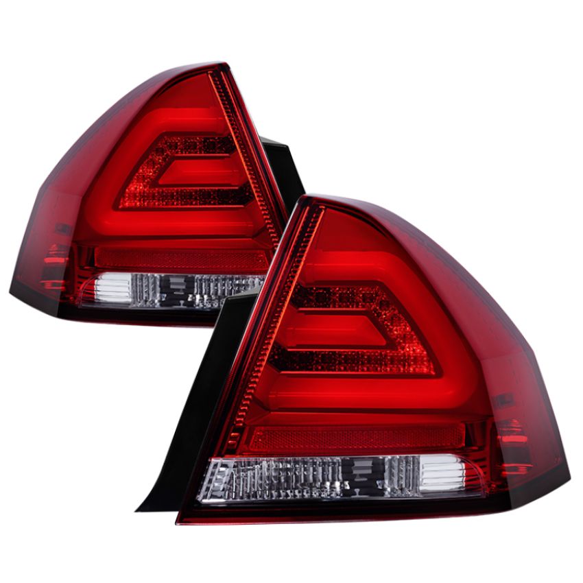 SPYDER 5076403 LED Tail Lights - Red Clear