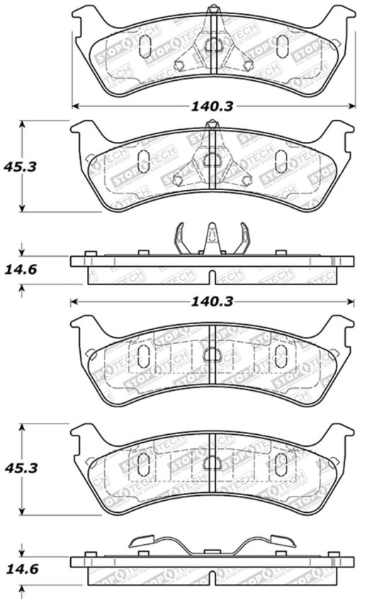 Stoptech 305.06670 Street Select Brake Pads