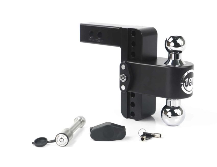 Weigh Safe CTB6-2-KA-CER-BLA 180 Hitch 6in Drop Hitch & 2in Shank (10K/12.5K GTWR) w/WS05 - Black Cerakote