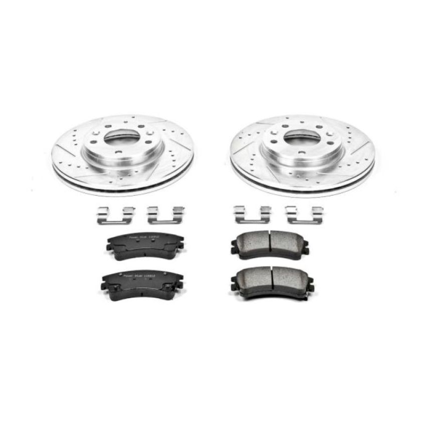 PowerStop K2448 Z23 Daily Driver Carbon-Fiber Ceramic Brake Pad and Drilled & Slotted Rotor Kit