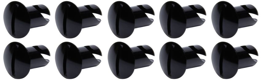 Ti22 PERFORMANCE TIP8102 Oval Head Dzus Buttons .500 Long 10 Pack Black