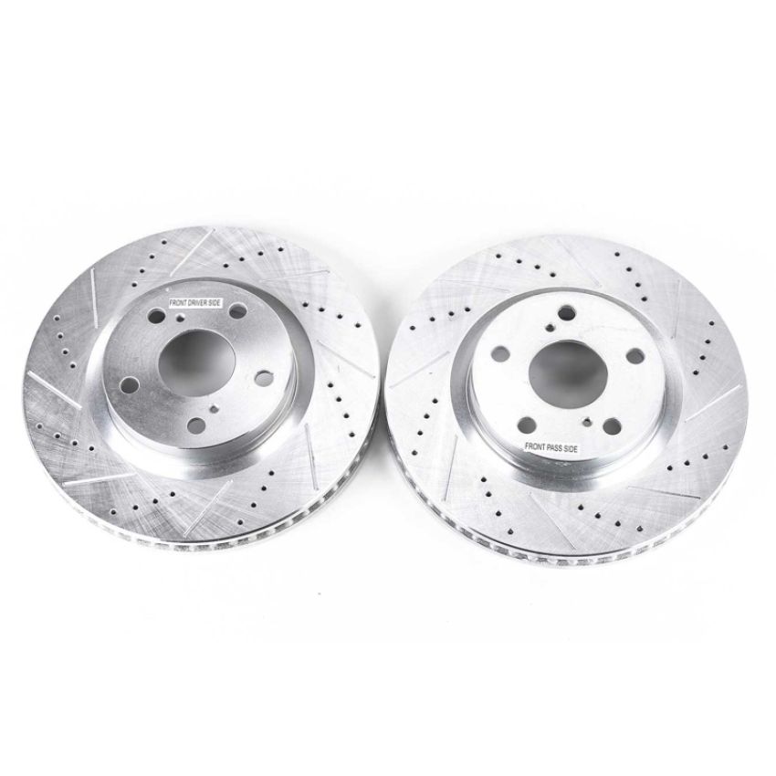PowerStop JBR1127XPR PowerStop Evolution Performance Drilled, Slotted & Plated Brake Rotor Pair