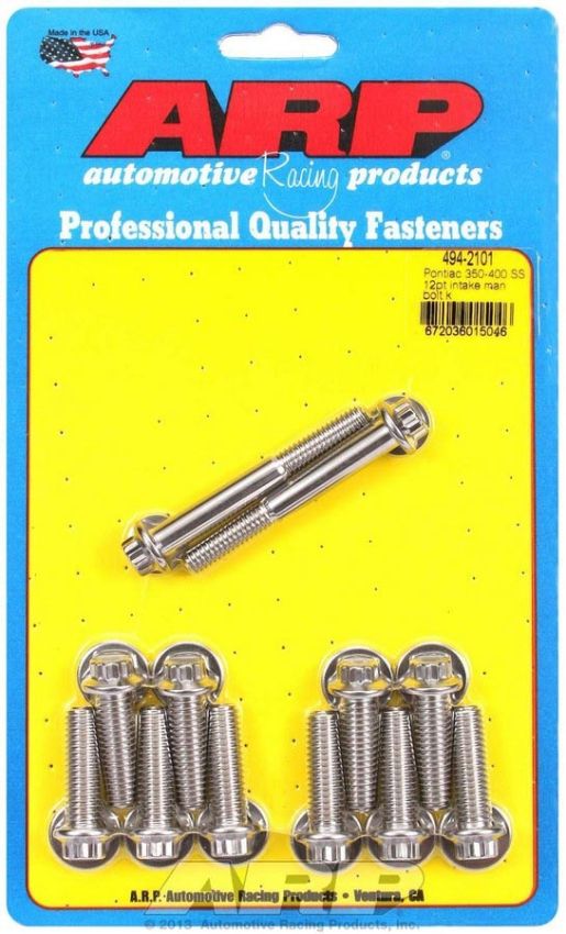 ARP ARP494-2101 Pontiac S/S Intake Bolt Kit 12pt.