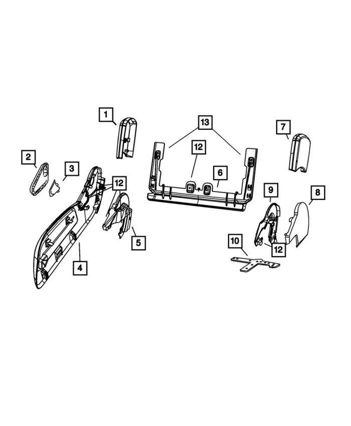 Mopar 1DD60XDVAB HANDLE, Recliner