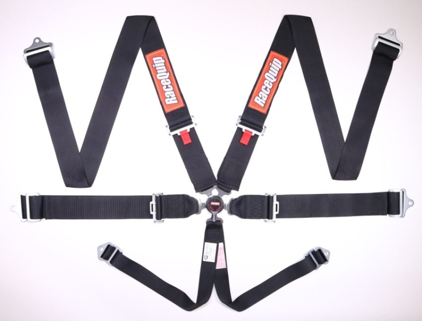 Racequip 743003 Black SFI CAMLOCK 6pt PD Lap Seat Belt