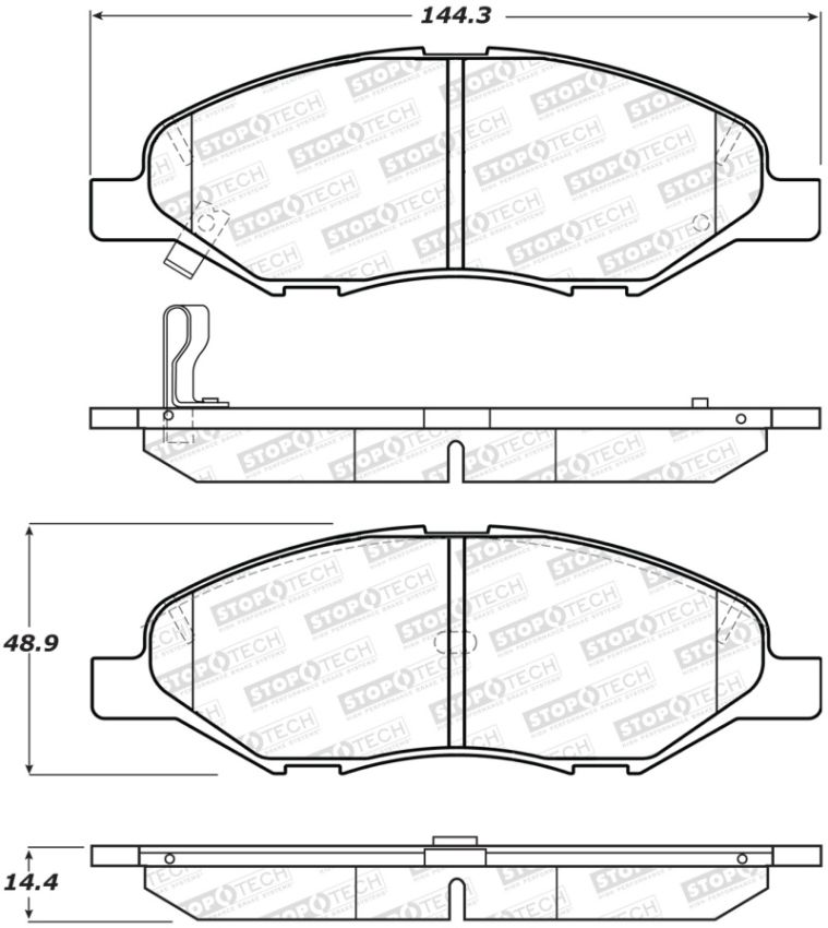 Stoptech 308.13450 Street Brake Pads - Front