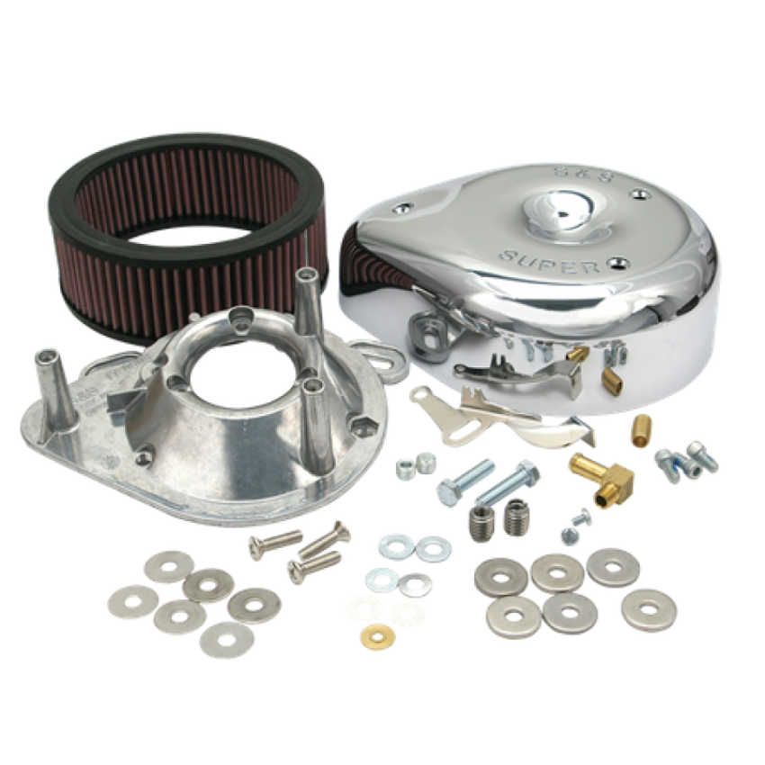 S&S Cycle 17-0399 84-92 BT/86-90 Sportster Models Teardrop Chrome Air Cleaner Cover for S&S Super E/G Carb