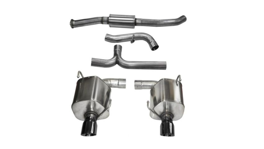 CORSA Performance 14865BLK Corsa 08-10 Subaru Impreza WRX Sedan 2.5L Turbo Manual 3in Sport Cat-Back Exhaust w/4in Blac