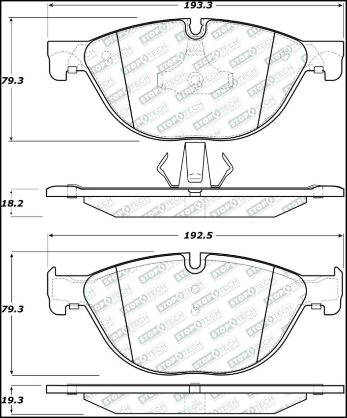 Stoptech 305.14090 11-13 BMW 535i Street Select Front Brake Pads