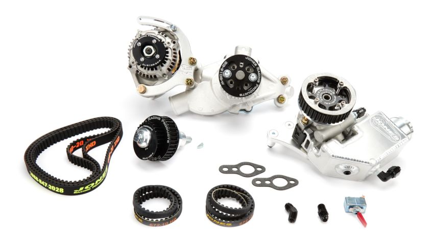 JONES RACING PRODUCTS JRP2441-AR-602 BELT DRIVE SYSTEM SBC 602 CRATE HTD ALUMINUM