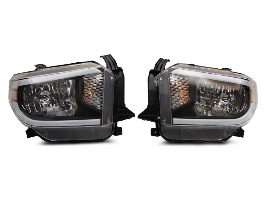 Raxiom TU16009 14-21 Toyota Tundra Axial Series Headlights w/ SEQL LED Bar- Blk Housing (Clear Lens)