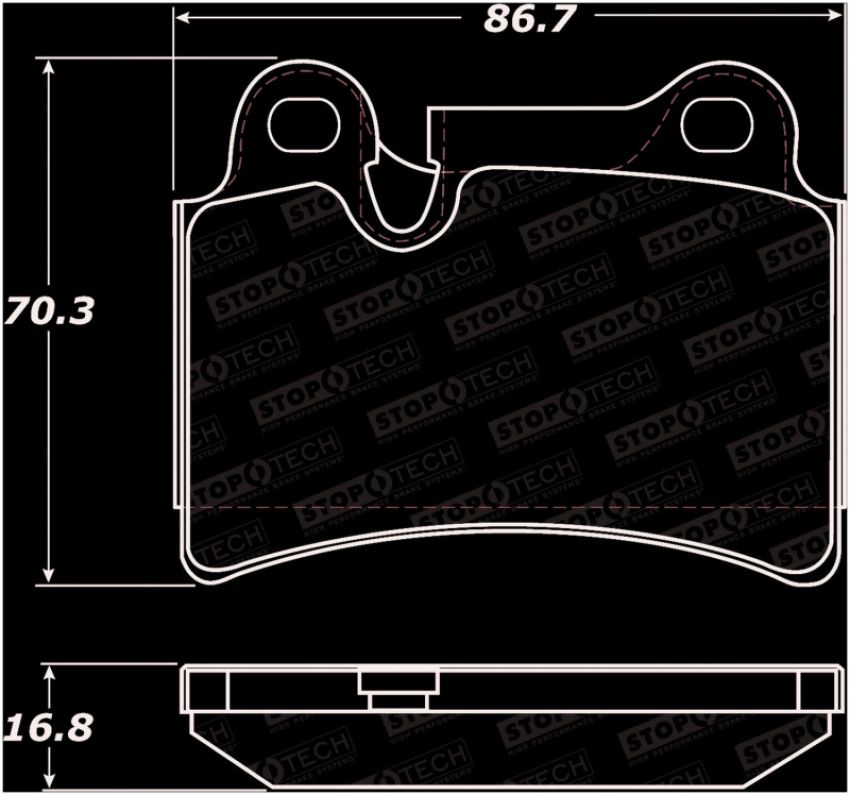 Stoptech 308.12770 Street Brake Pads