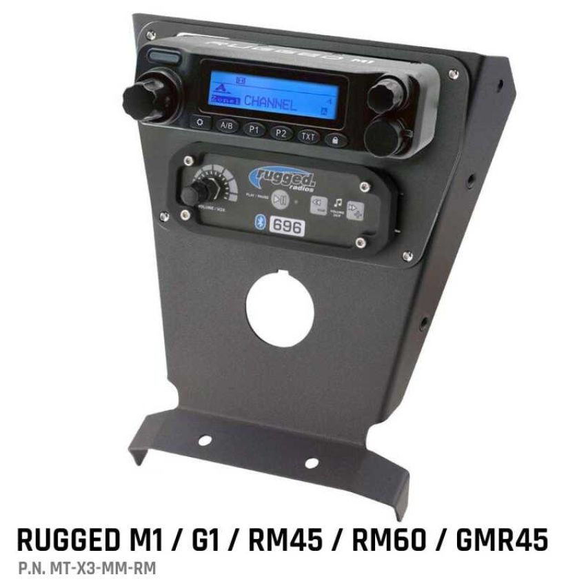 Rugged Radios MT-X3-MM-RM Can-Am X3 Multi Mount Kit - UTV Intercoms and Radios M1/G1/RM45/RM60/GMR45