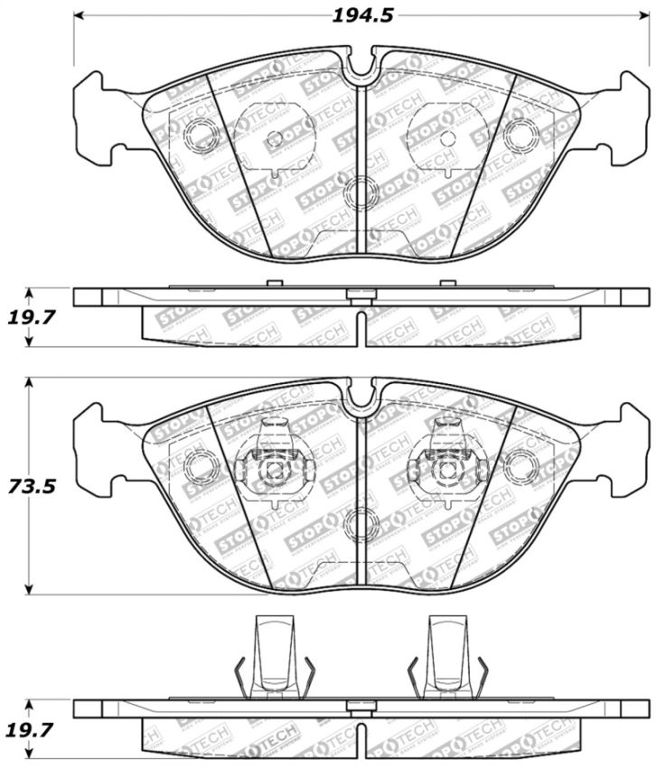 Stoptech 309.06820 Performance Brake Pads