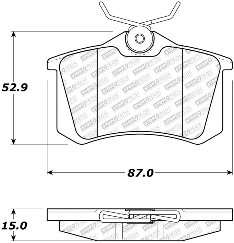 Stoptech 305.03400 Street Select Brake Pads - Rear