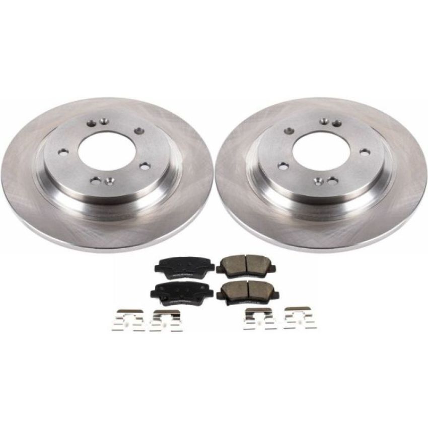 PowerStop KOE6985 OE Stock Replacement Low-Dust Ceramic Brake Pad and Rotor Kit