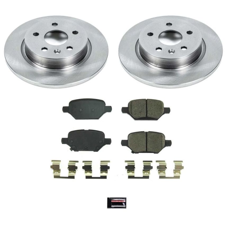 PowerStop KOE8488 OE Stock Replacement Low-Dust Ceramic Brake Pad and Rotor Kit