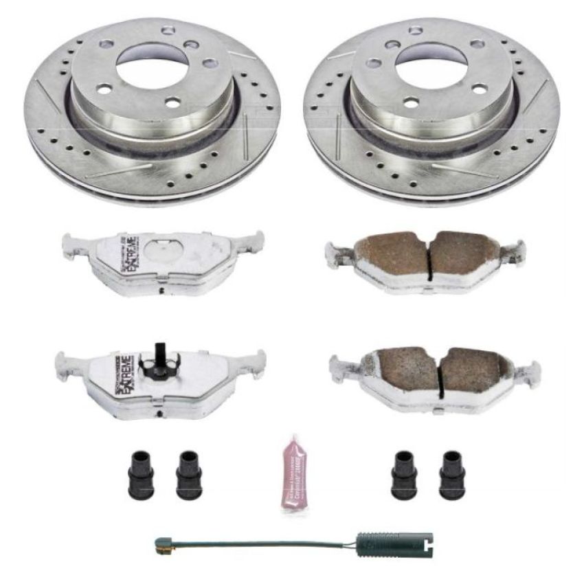 PowerStop K615-26 Z26 Street Performance Ceramic Brake Pad and Drilled & Slotted Rotor Kit