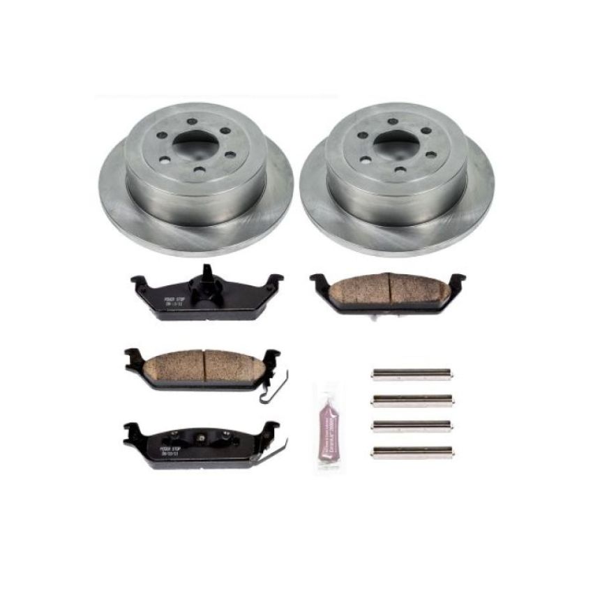PowerStop KOE2192 OE Stock Replacement Low-Dust Ceramic Brake Pad and Rotor Kit
