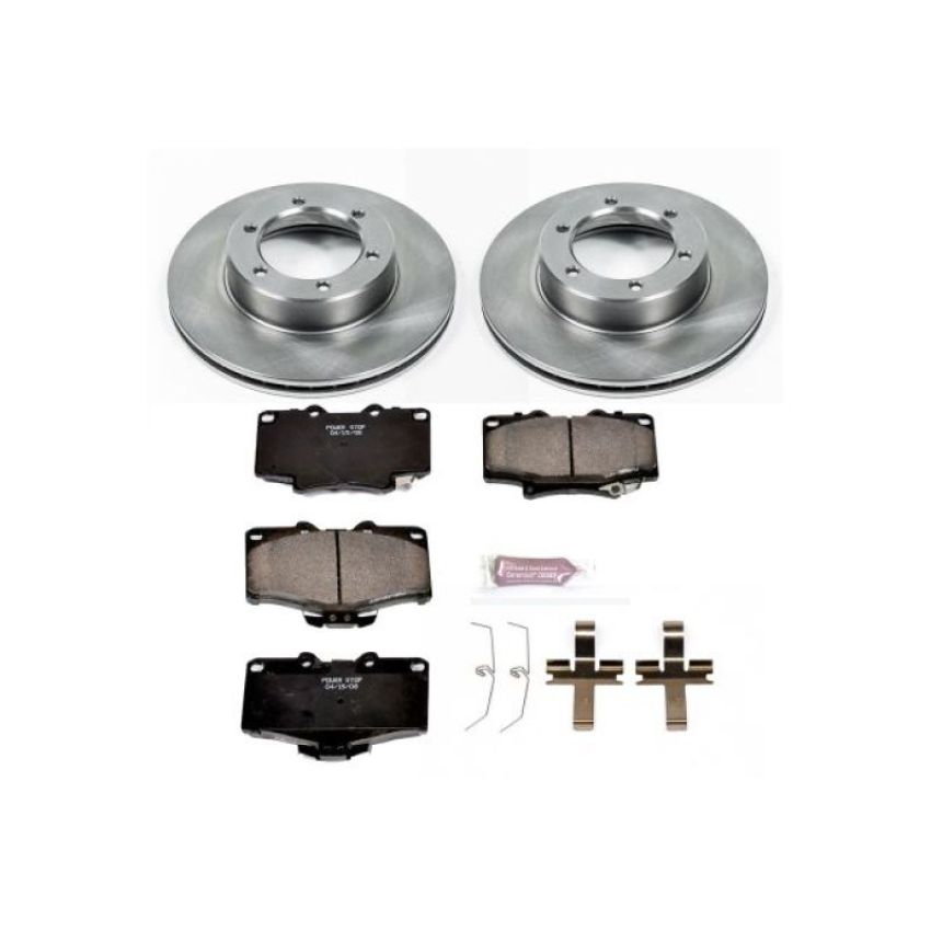PowerStop KOE1150 OE Stock Replacement Low-Dust Ceramic Brake Pad and Rotor Kit