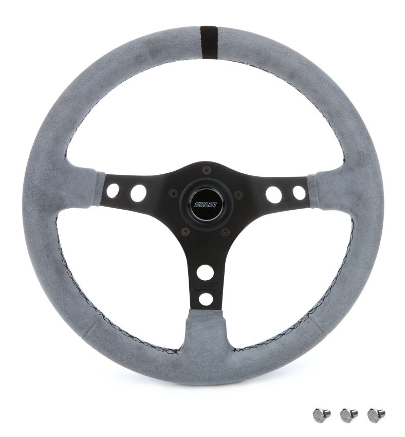 GRANT GRT8514 Ultrasuede Steering Wheel Race Gray