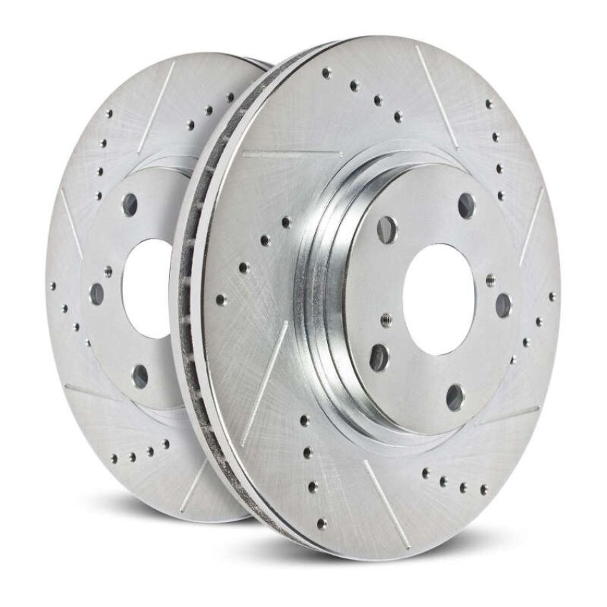 PowerStop JBR1789XPR PowerStop Evolution Performance Drilled, Slotted & Plated Brake Rotor Pair