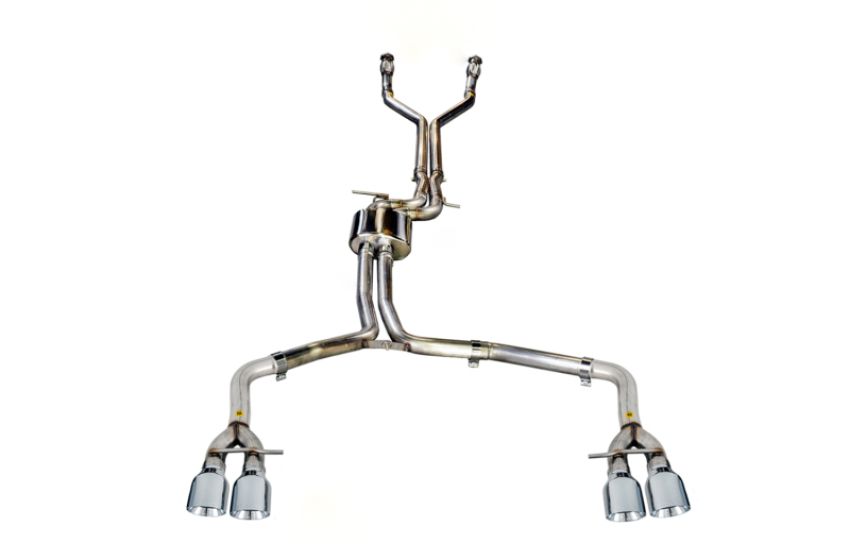 AWE Tuning 3020-42044 Audi C7 / C7.5 S7 4.0T Track Edition Exhaust - Chrome Silver Tips