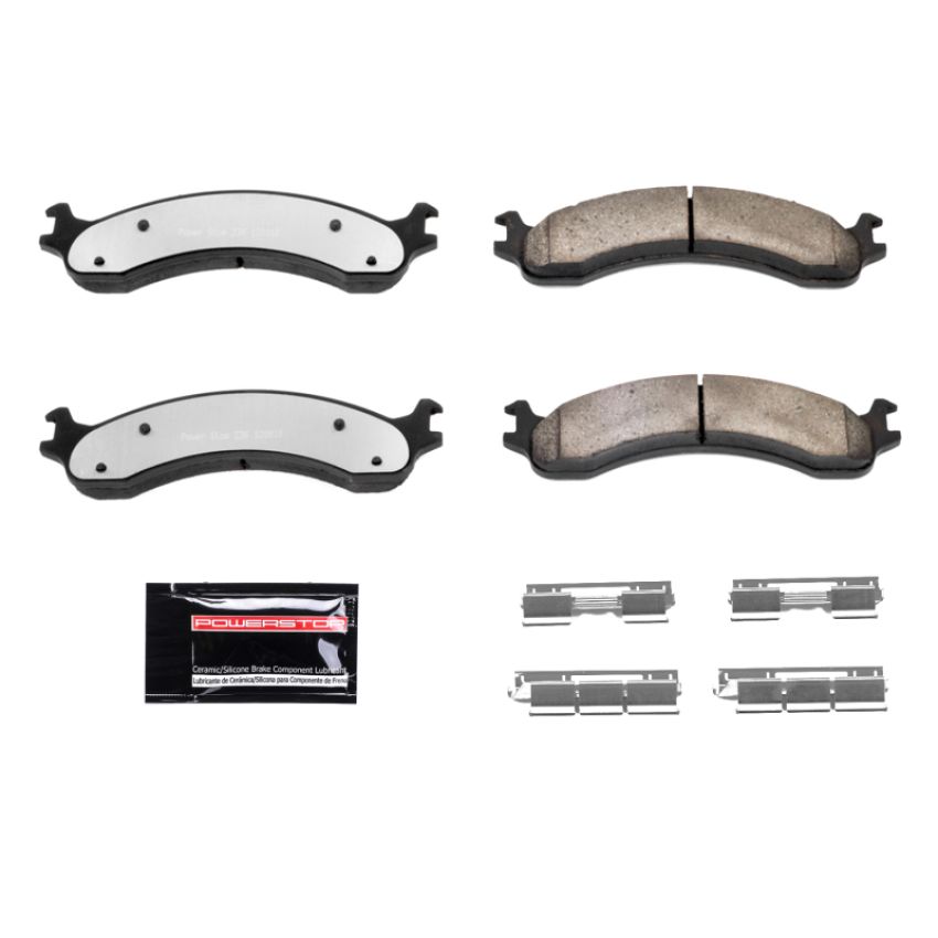 PowerStop Z36-821 PowerStop - Z36 Truck and SUV Carbon-Fiber Ceramic Brake Pads with Hardware Kit