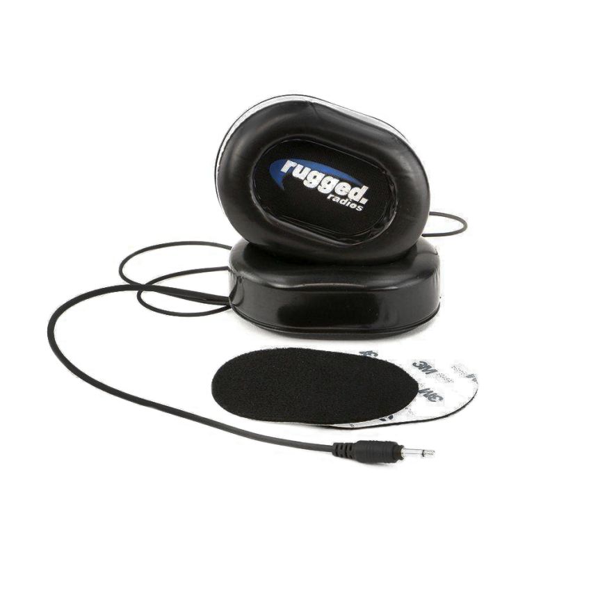 Rugged Radios PRO-POD Alpha Audio Speaker Pods - Velcro Mounting and Gel Ear Pods - Stereo & Mono 3.5mm