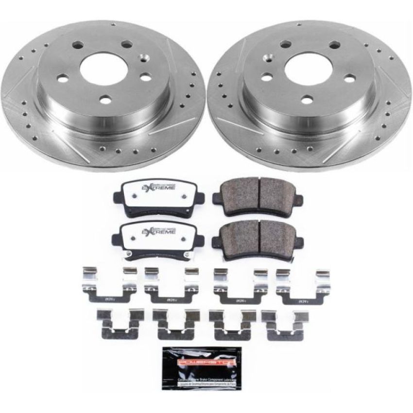 PowerStop K5531-26 Z26 Street Performance Ceramic Brake Pad and Drilled & Slotted Rotor Kit