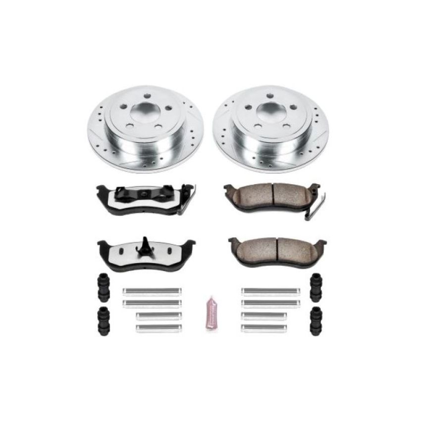 PowerStop K2197-36 Z36 Truck and SUV Carbon-Fiber Ceramic Brake Pad and Drilled & Slotted Rotor Kit