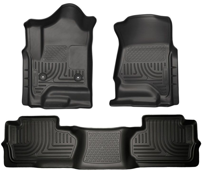 HUSKY LINERS HSK98241 15-   GM 2500HD Dbl Cab Floor Liners Black