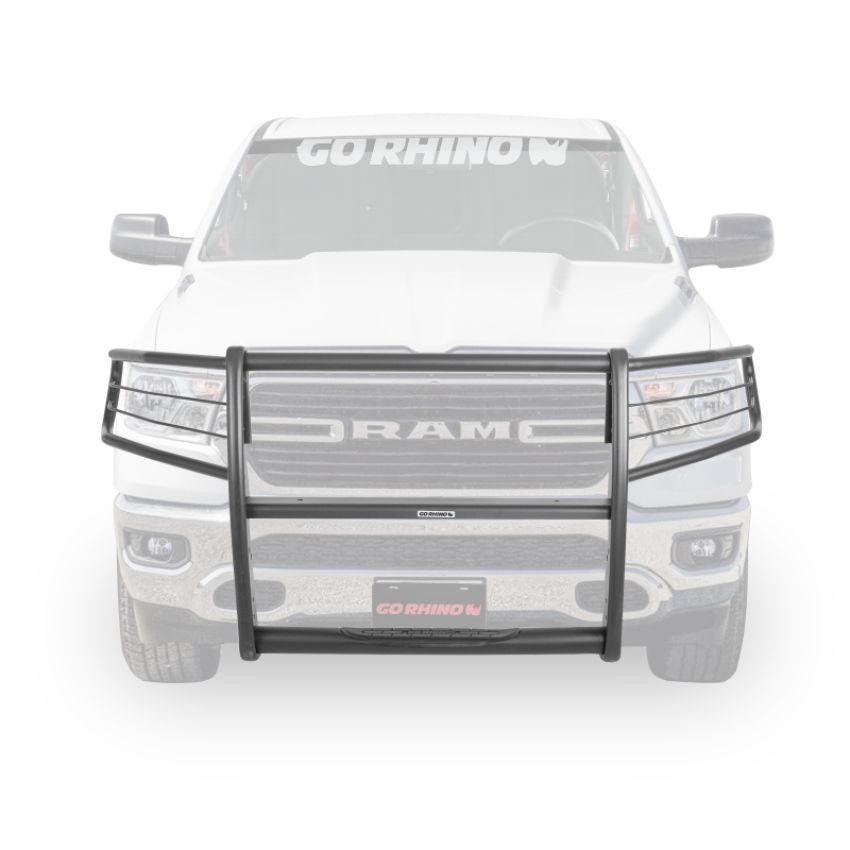 Go Rhino 3130MT 19-24 Ram 1500 3100 Series StepGuard Center Grille + Brush Guards - Tex. Black