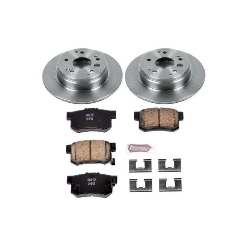 PowerStop KOE5399 OE Stock Replacement Low-Dust Ceramic Brake Pad and Rotor Kit
