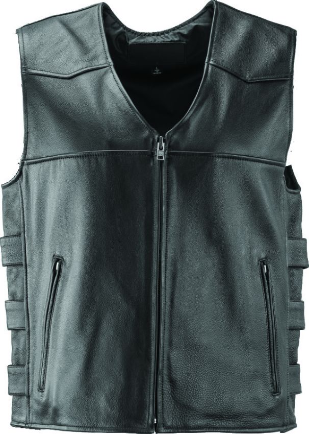 Kuryakyn 094407 Leather By River Road Plains Leather Vest Black - Large