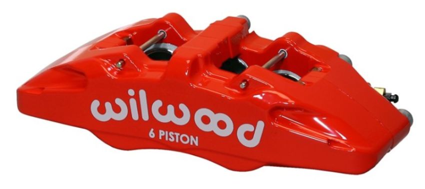 Wilwood 120-13438-RD Caliper-Forged Dynapro 6 5.25in Mount-Red-R/H 1.38/1.00/1.00in Pistons .81in Disc