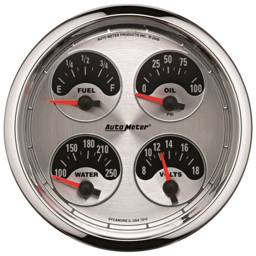 AutoMeter 1205 GAUGE KIT, 2 PC., QUAD & TACH/SPEEDO, 5