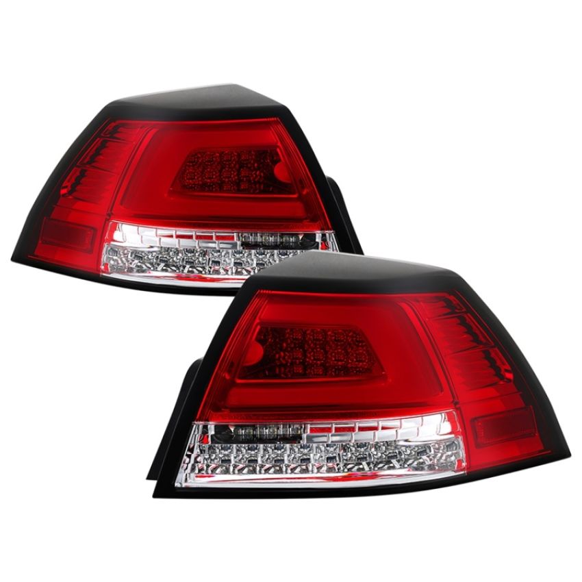 SPYDER 5086075 LED Tail Lights - Version 2 - Red Clear