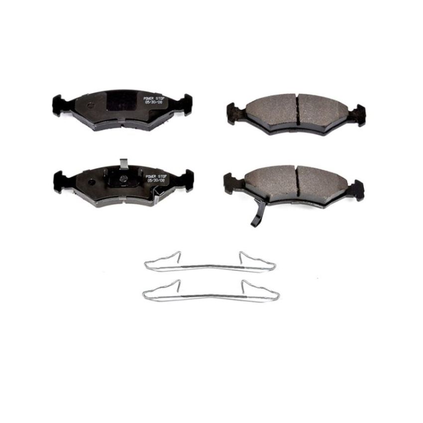 PowerStop 17-649 PowerStop - Z17 Low-Dust Ceramic Brake Pads with Hardware