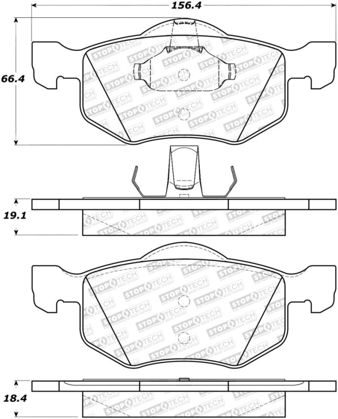 Stoptech 308.08430 Street Brake Pads