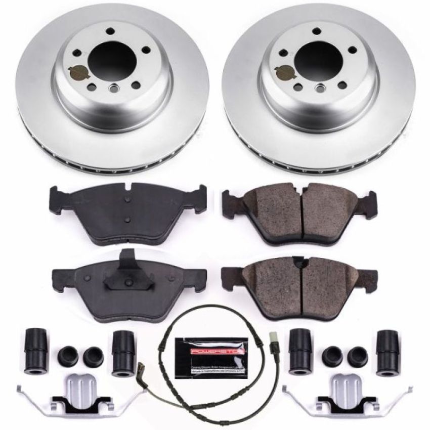 PowerStop CRK6578 Genuine Geomet Coated Rotor and Carbon-Fiber Ceramic Brake Pad Kit