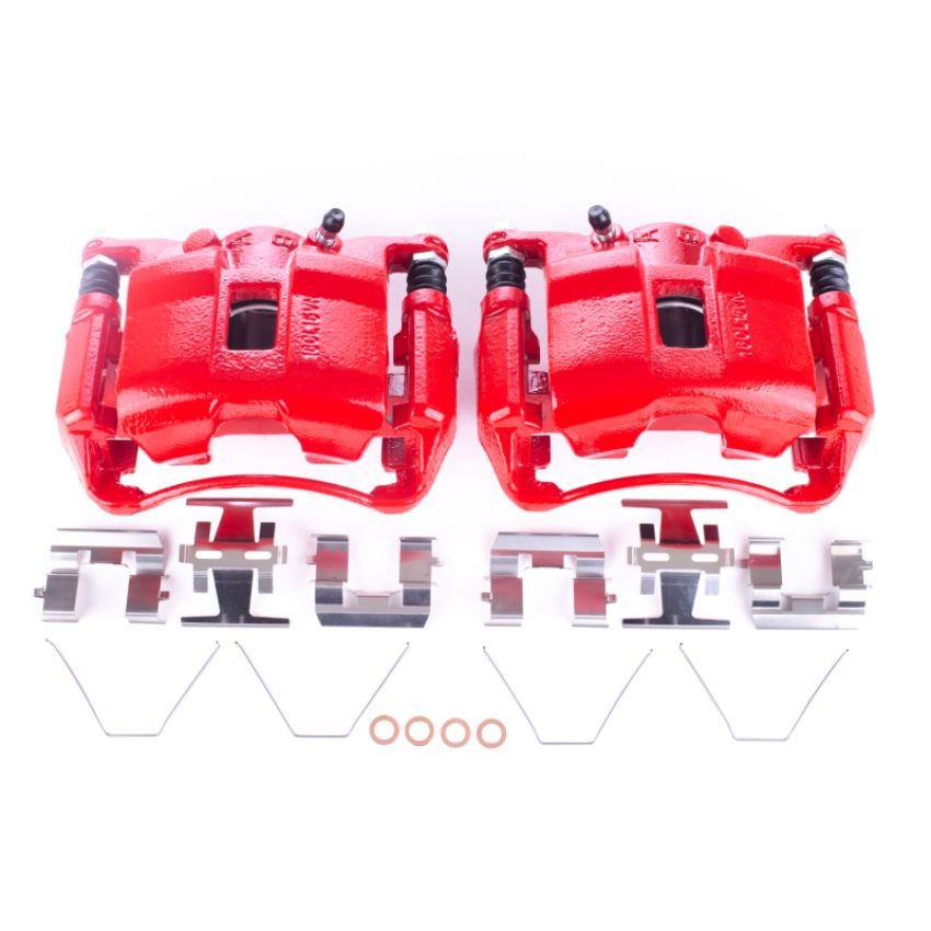 PowerStop S3448 Red Powder Coated Calipers