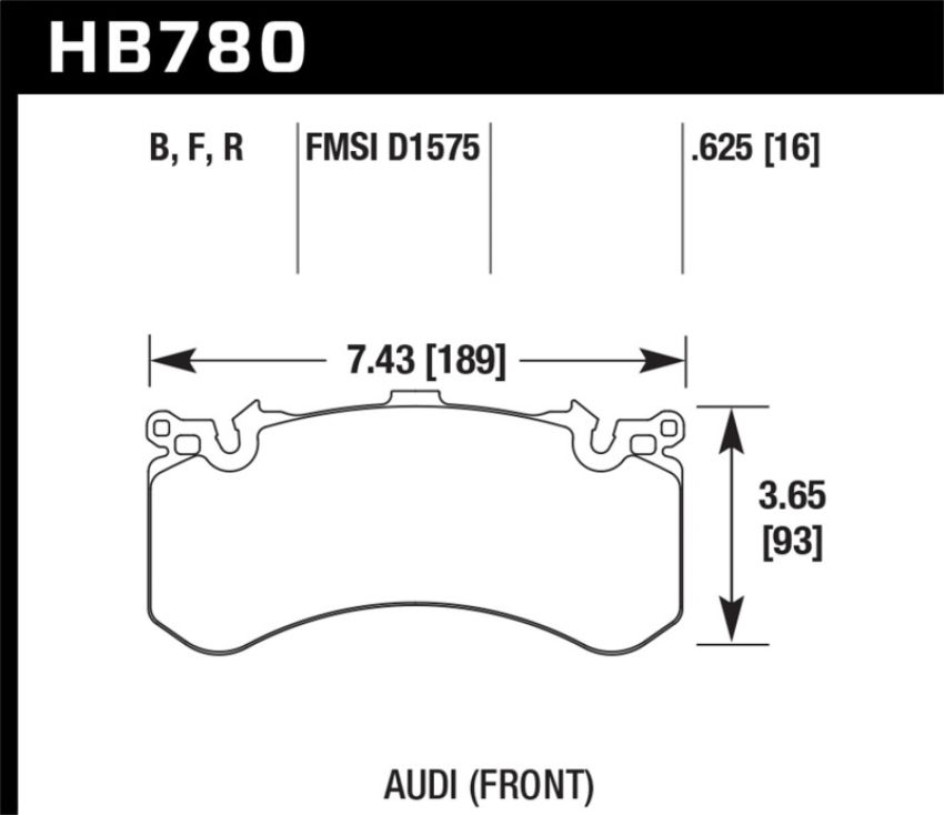 Hawk Performance HB780F.625 HPS Disc Brake Pad